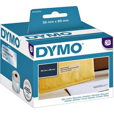 Dymo 99013 (S0722410) - (36 mm x 89 mm) - Schwarz auf transparent - Etikett