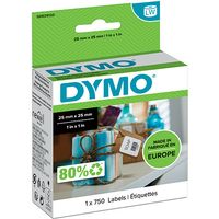 Dymo S0929120 - (25 mm x 25 mm) - Schwarz auf weiß - Etikett