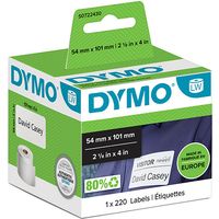 Dymo 99014 (S0722430) - (54 mm x 101  mm) - Schwarz auf weiß - Etikett