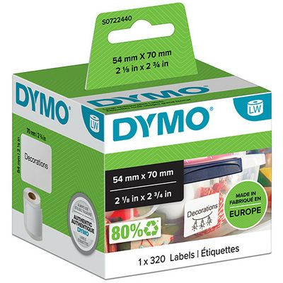 Dymo 99015 (S0722440) - (54 mm x 70  mm) - Schwarz auf weiß - Etikett
