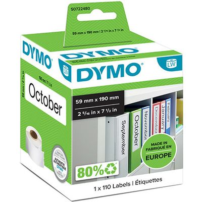 Dymo 99019 (S0722480) - (59 mm x 190  mm) - Schwarz auf weiß - Etikett