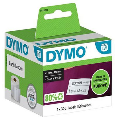 Dymo 11356 (S0722560) - (41 mm x 89  mm) - Schwarz auf weiß - Etikett