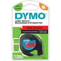 Dymo S0721630 (91203) - (12 mm) - Schwarz auf rot - Tape
