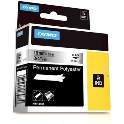 Dymo 18487 (S0718200) - (19 mm) - Schwarz auf metallisch - Tape