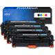 Toner kompatibel mit HP 305X (CE410X) - 4-farbig - Hohe Kapazität - Multipack