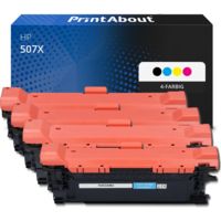 Toner kompatibel mit HP 507X (CE400X) - 4-farbig - Hohe Kapazität - Multipack