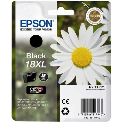Epson 18XL (C13T18114012) - Schwarz - Druckerpatrone - Hohe Kapazität