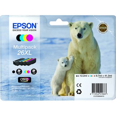 Epson 26XL (C13T26364012) - 4-farbig - Druckerpatrone - Hohe Kapazität - Multipack
