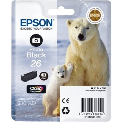 Epson 26 (C13T26114012) - Fotoschwarz - Druckerpatrone
