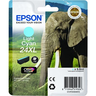 Epson 24XL (C13T24354012) - Hellcyan - Druckerpatrone - Hohe Kapazität