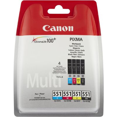 Canon CLI-551 C/M/Y/BK - 4-farbig - Druckerpatrone - Multipack