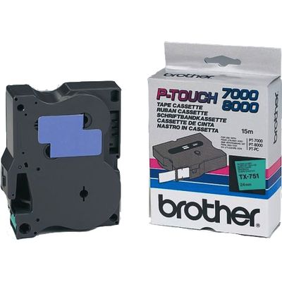 Brother TX-751 - (24 mm) - Schwarz auf grün - Tape