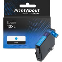 Druckerpatrone kompatibel mit Epson 18XL (C13T18124012) - Cyan - Hohe Kapazität