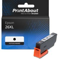 Druckerpatrone kompatibel mit Epson 26XL (C13T26314012) - Fotoschwarz - Hohe Kapazität
