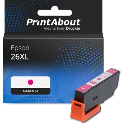 Druckerpatrone kompatibel mit Epson 26XL (C13T26334012) - Magenta - Hohe Kapazität