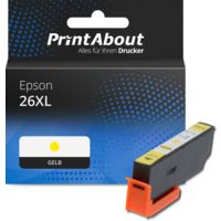 Druckerpatrone kompatibel mit Epson 26XL (C13T26344012) - Gelb - Hohe Kapazität