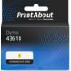 Schriftband kompatibel mit Dymo 43618 (S0720790) - (6 mm) - Schwarz auf gelb