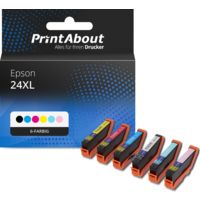 Druckerpatrone kompatibel mit Epson 24XL (T2438) - 6 Farben - Hoher Kapazität - Multipack