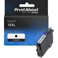 Druckerpatrone kompatibel mit Epson 16XL (C13T16314012) - Schwarz - Hohe Kapazität