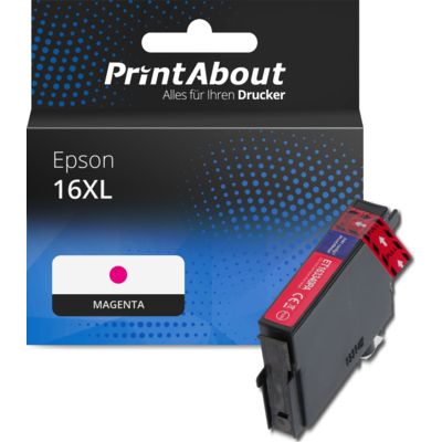 Druckerpatrone kompatibel mit Epson 16XL (C13T16334012) - Magenta - Hohe Kapazität