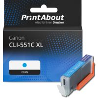 Druckerpatrone kompatibel mit Canon CLI-551C XL - Cyan - Hohe Kapazität