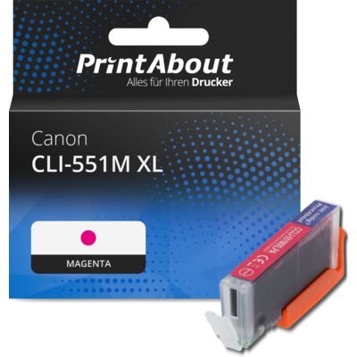 Druckerpatrone kompatibel mit Canon CLI-551M XL - Magenta - Hohe Kapazität
