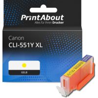 Druckerpatrone kompatibel mit Canon CLI-551Y XL - Gelb - Hohe Kapazität