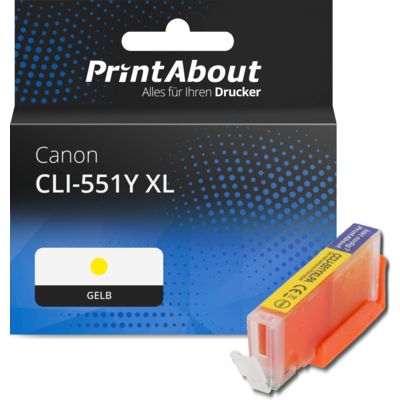 Druckerpatrone kompatibel mit Canon CLI-551Y XL - Gelb - Hohe Kapazität