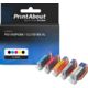 Druckerpatrone kompatibel mit Canon PGI-550PGBK / CLI-551BK XL - 5-farbig - Hohe Kapazität - Multipack