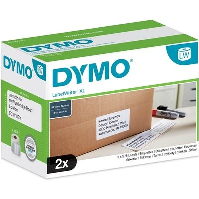 Dymo S0947420 - (102 mm x 59  mm) 2 rollen - Schwarz auf weiß - Etikett