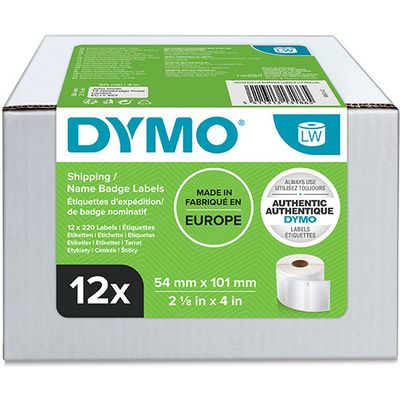 Dymo 13186 (S0722420) - (54 mm x 101  mm) 12 rollen - Multipack