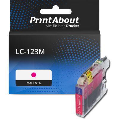 Druckerpatrone kompatibel mit Brother LC-123M - Magenta