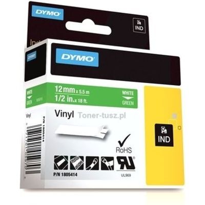 Dymo 1805414 - (12 mm) - Weiß auf grün - Tape
