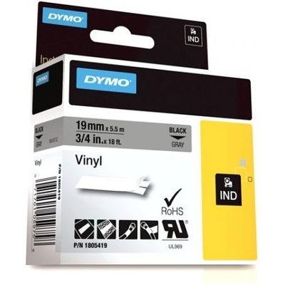 Dymo 1805419 - (19 mm) - Schwarz auf grau - Tape