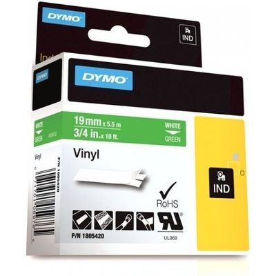 Dymo 1805420 - (19 mm) - Weiß auf grün - Tape