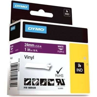 Dymo 1805428 - (24 mm) - Schwarz auf lila - Tape