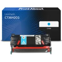 Toner kompatibel mit Lexmark C736H2CG - Cyan - Hohe Kapazität