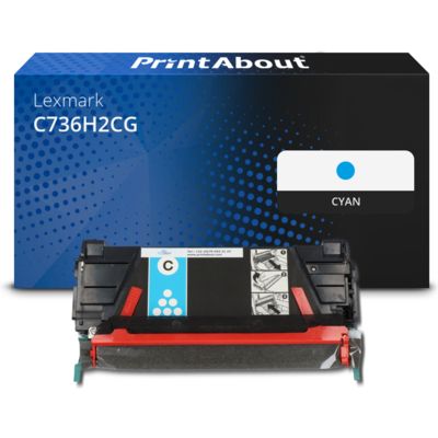 Toner kompatibel mit Lexmark C736H2CG - Cyan - Hohe Kapazität