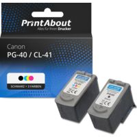 Druckerpatrone kompatibel mit Canon PG-40 / CL-41 - Schwarz + 3 Farben - Multipack