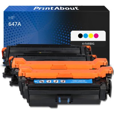 Toner kompatibel mit HP 647A (CE260A) - 4-farbig - Multipack