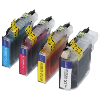 Druckerpatrone kompatibel mit Brother LC-127XLVALBP - 4-farbig - Hohe Kapazität - Multipack