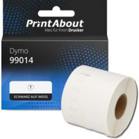Etikettenrolle kompatibel mit Dymo 99014 (S0722430 (zonder chip)) - (54 mm x 101 mm) - Schwarz auf weiß