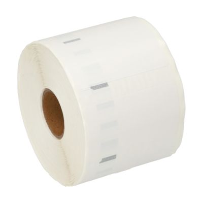 Etikettenrolle kompatibel mit Dymo 11354 - (57 mm x 32  mm) - Schwarz auf weiß