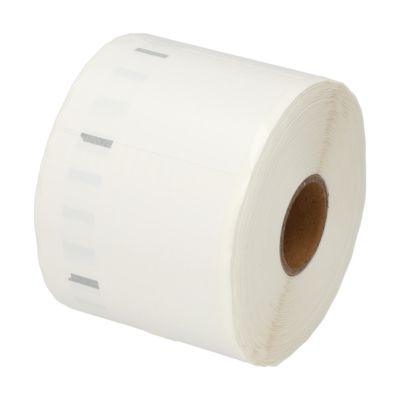 Etikettenrolle kompatibel mit Dymo 11354 - (57 mm x 32  mm) - Schwarz auf weiß
