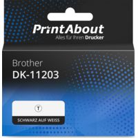 Etikettenrolle kompatibel mit Brother DK-11203 - (17 mm x 87  mm) - Schwarz auf weiß