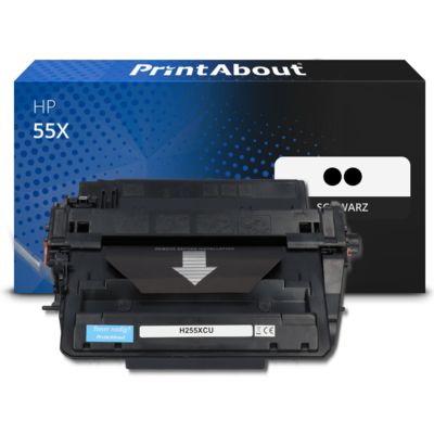 Toner kompatibel mit HP 55X (CE255XD) - 2x Schwarz - Hoher Kapazität - Multipack