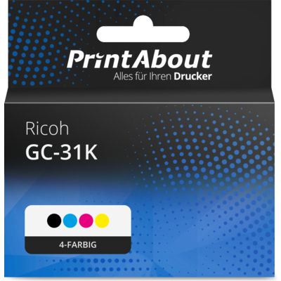 Druckerpatrone kompatibel mit Ricoh GC-31K (405688) - 4-farbig - Multipack
