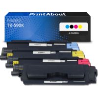 Toner kompatibel mit Kyocera TK-590K - 4-farbig - Multipack