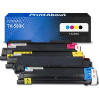 Toner kompatibel mit Kyocera TK-580K - 4-farbig - Multipack