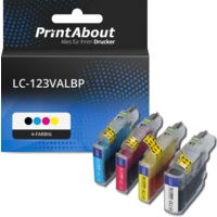 Druckerpatrone kompatibel mit Brother LC-123VALBP - 4 Farben - Multipack